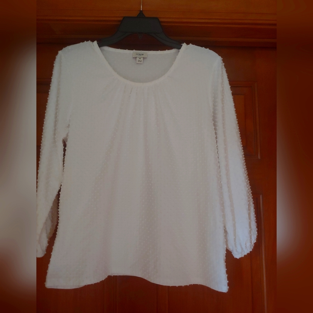 White medium jcrew top